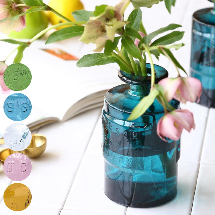 花瓶VALENCIAリサイクルガラスフラワーベースSIETE