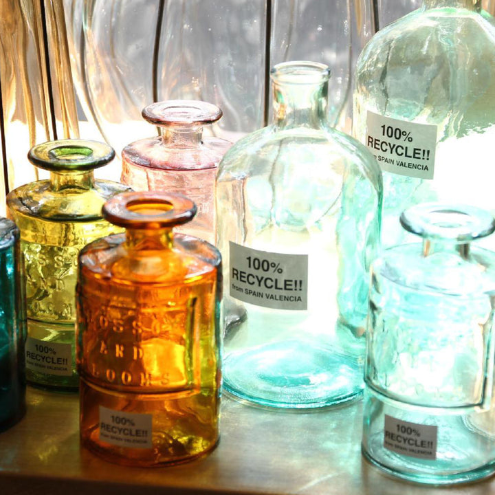 花瓶VALENCIAリサイクルガラスフラワーベースSIETE