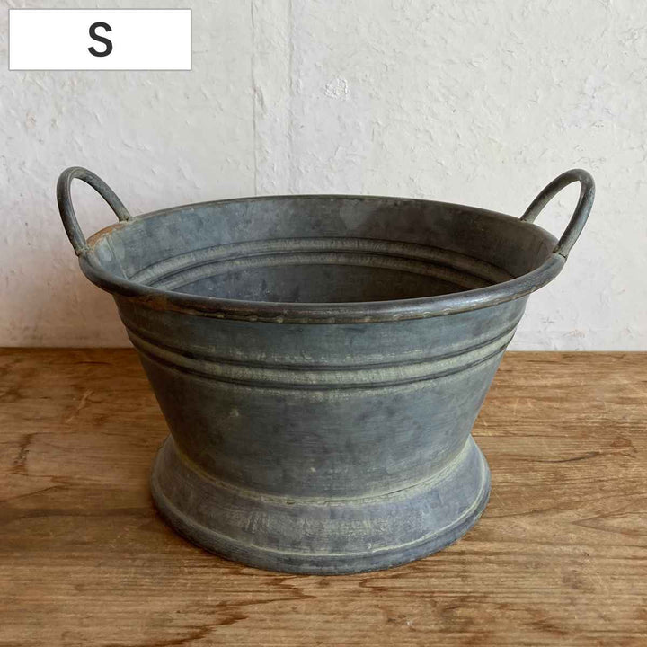 鉢ブリキブリキハンドルバケツS