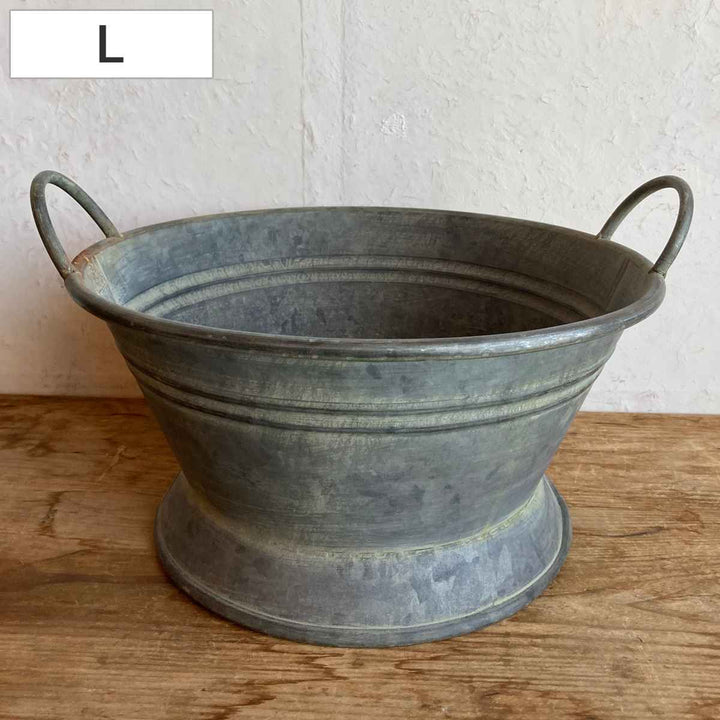 鉢ブリキブリキハンドルバケツL