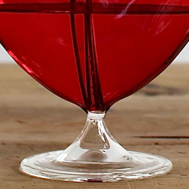 花瓶ガラスハートフラワーベースS