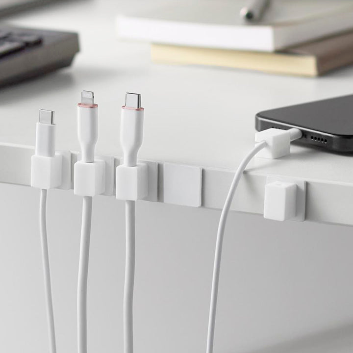 山崎実業smartテープで貼り付けるマグネットケーブルホルダースマート5個組