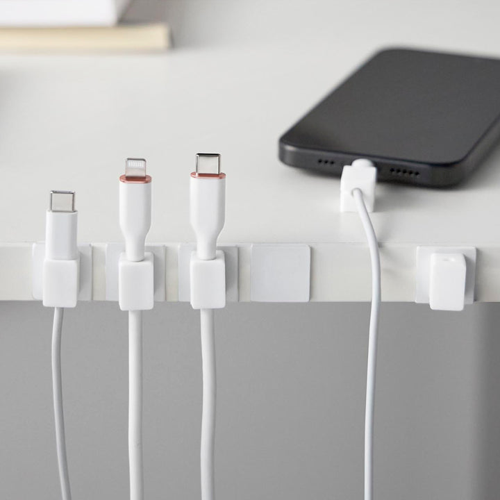 山崎実業smartテープで貼り付けるマグネットケーブルホルダースマート5個組