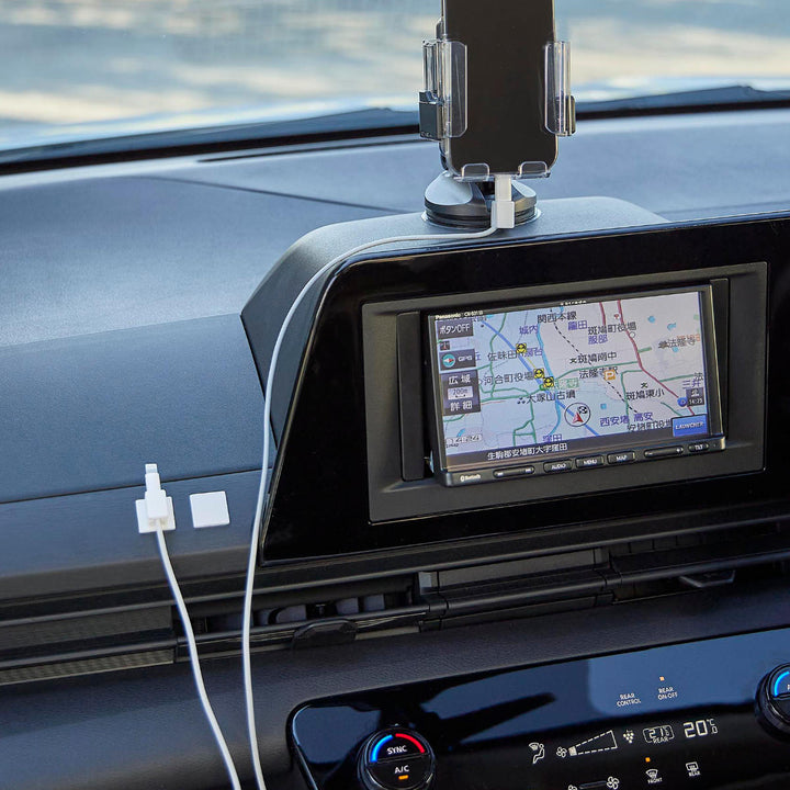 山崎実業smartテープで貼り付けるマグネットケーブルホルダースマート5個組