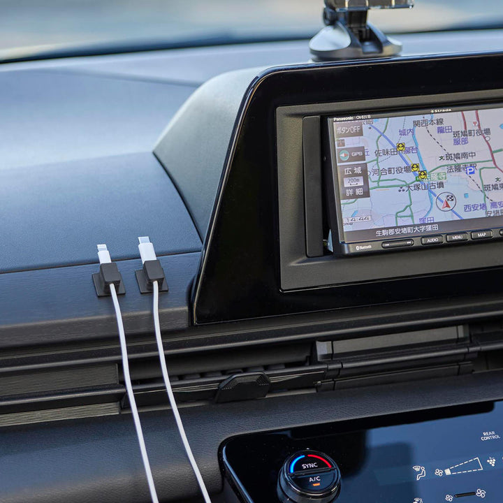 山崎実業smartテープで貼り付けるマグネットケーブルホルダースマート5個組