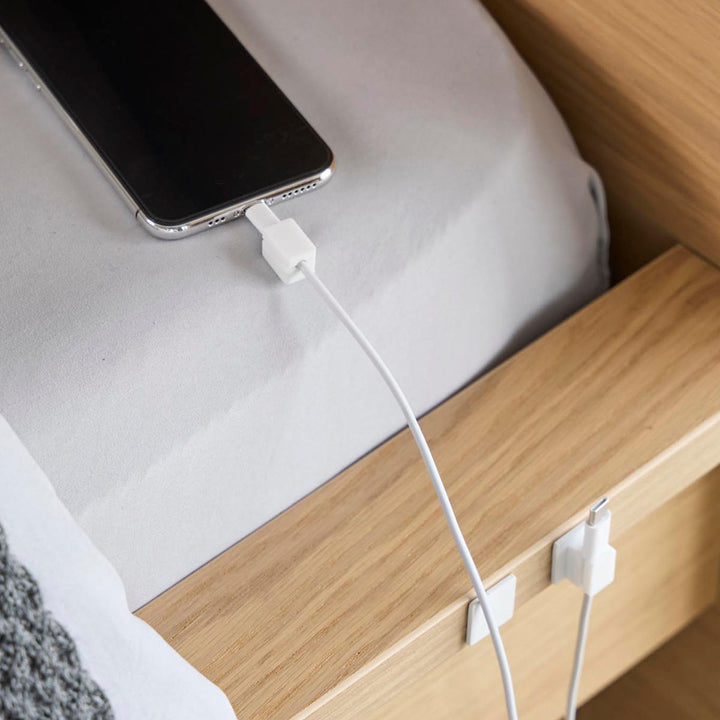 山崎実業smartテープで貼り付けるマグネットケーブルホルダースマート5個組