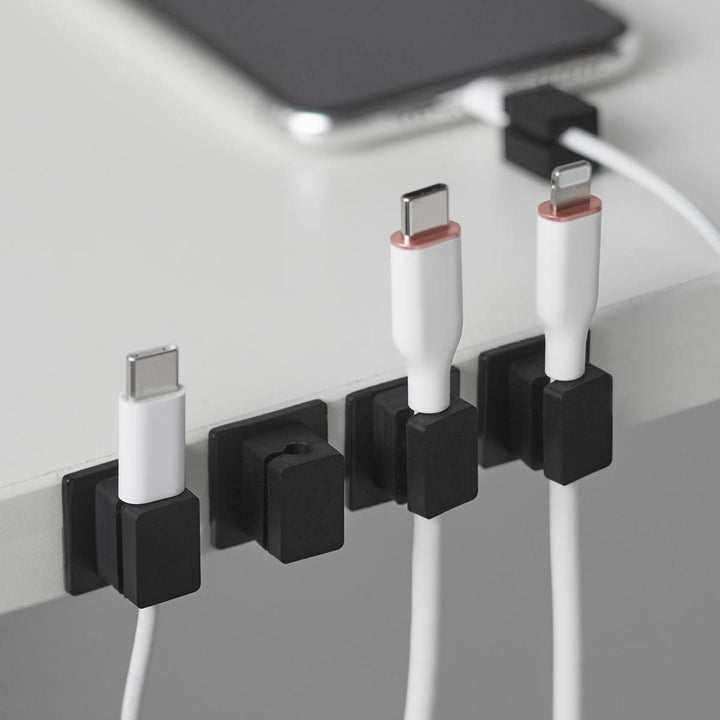 山崎実業smartテープで貼り付けるマグネットケーブルホルダースマート5個組