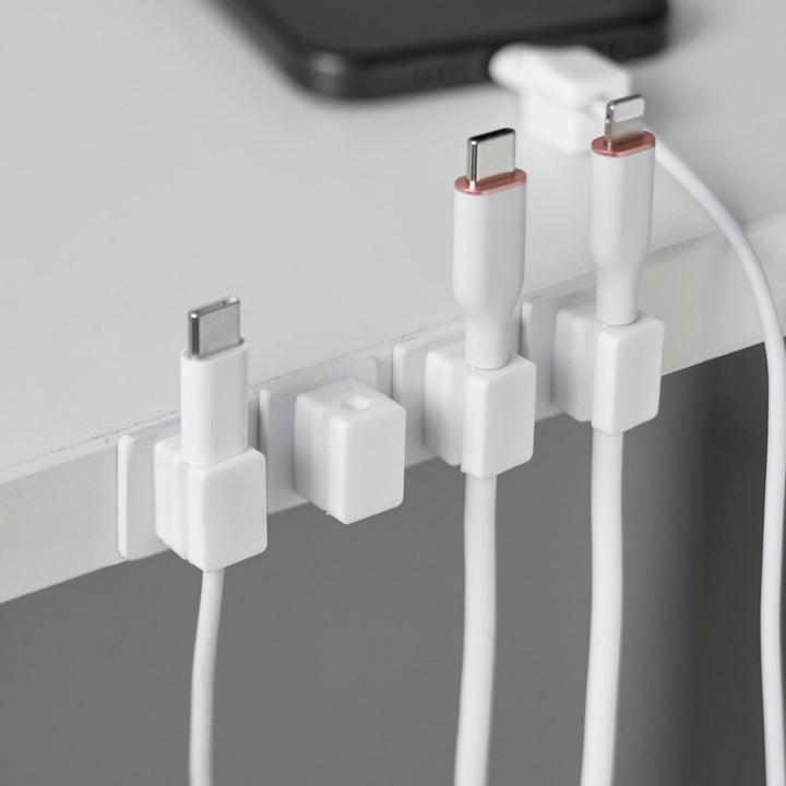 山崎実業smartテープで貼り付けるマグネットケーブルホルダースマート5個組