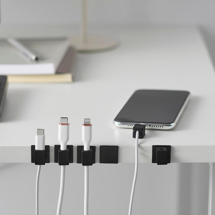 山崎実業smartテープで貼り付けるマグネットケーブルホルダースマート5個組