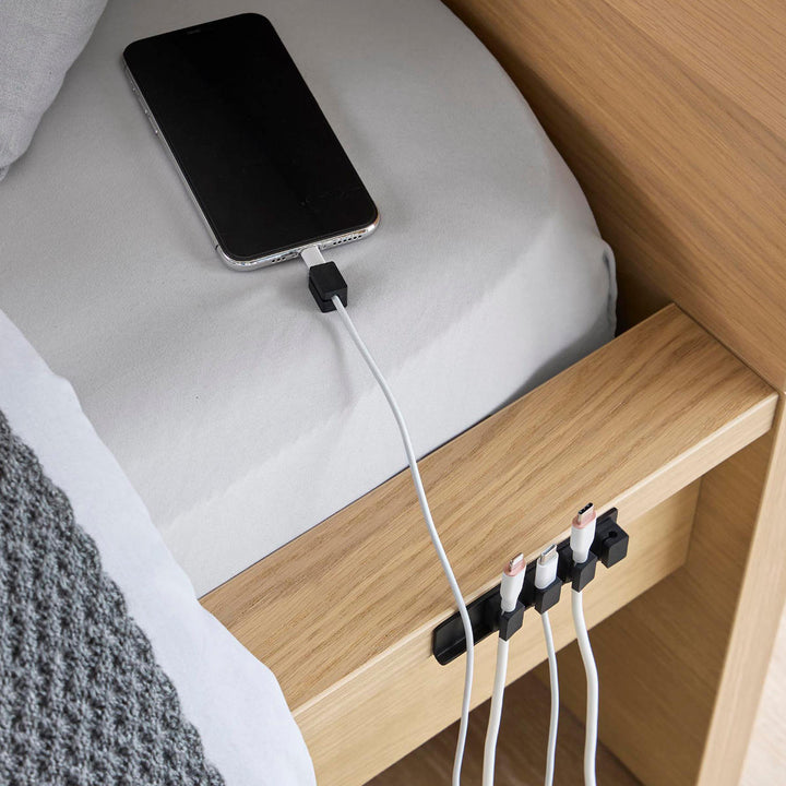 山崎実業smartテープで貼り付けるマグネットケーブルホルダースマート5連