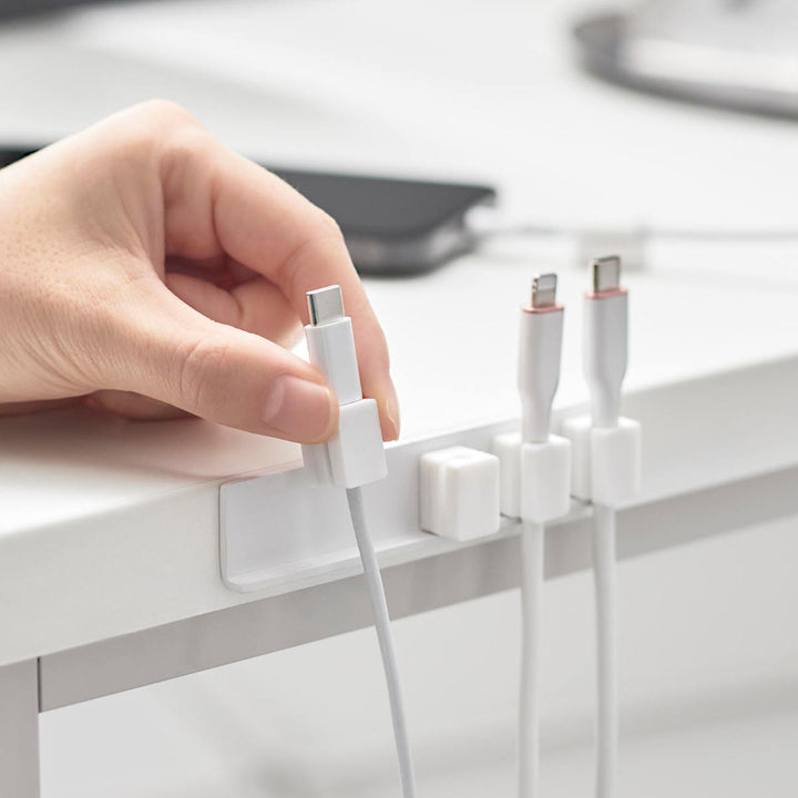 山崎実業smartテープで貼り付けるマグネットケーブルホルダースマート5連