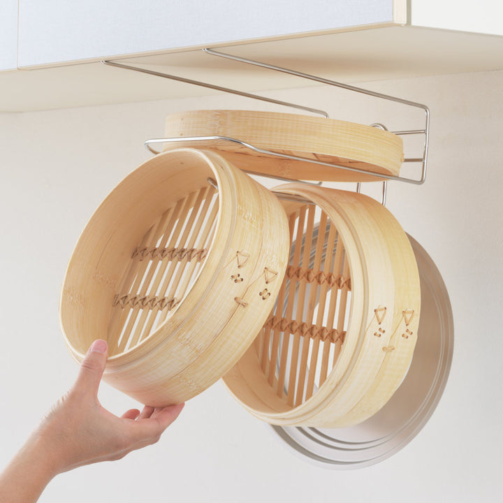 せいろ掛け吊戸棚下収納せいろも干せる吊り戸棚用引っ掛けラック