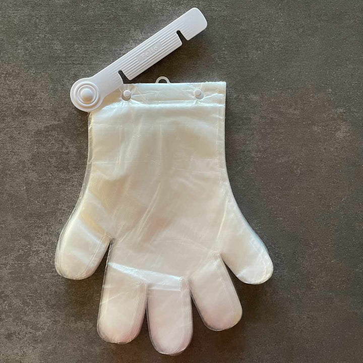 ビニール手袋ワンタッチポリエチ手袋100枚入り