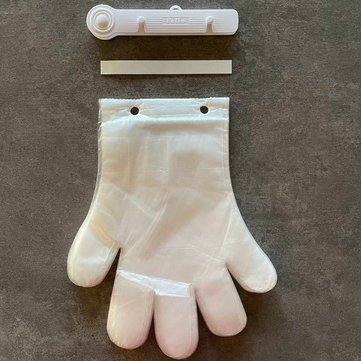 ビニール手袋ワンタッチポリエチ手袋100枚入り