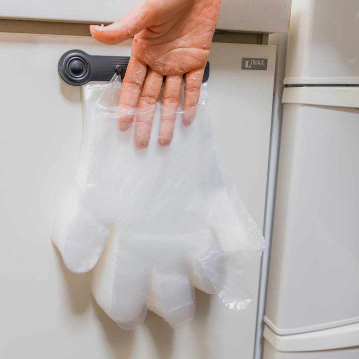 ビニール手袋ワンタッチポリエチ手袋100枚入り