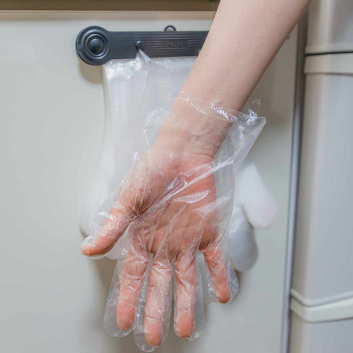 ビニール手袋ワンタッチポリエチ手袋100枚入り