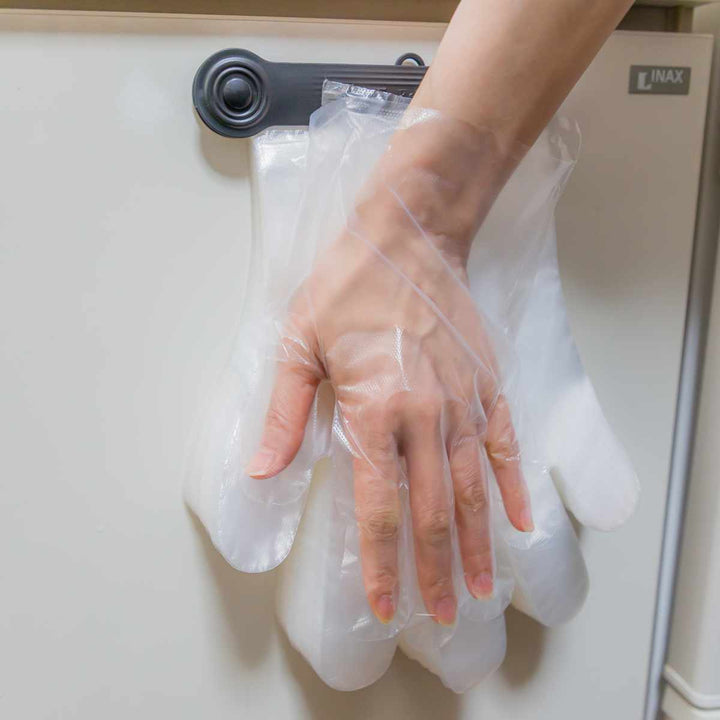 ビニール手袋ワンタッチポリエチ手袋100枚入り
