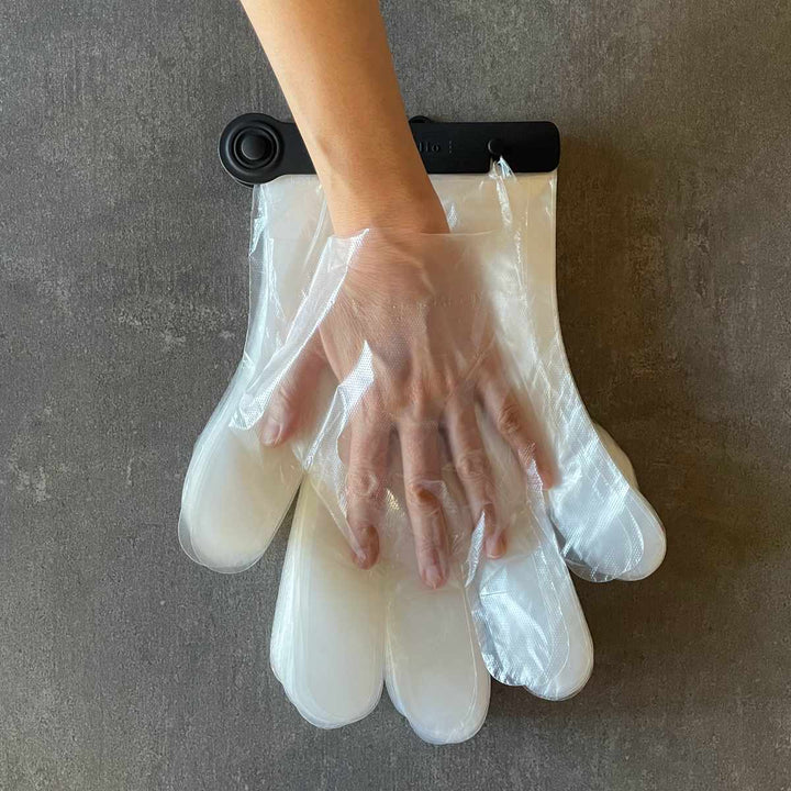 ビニール手袋ワンタッチポリエチ手袋100枚入り