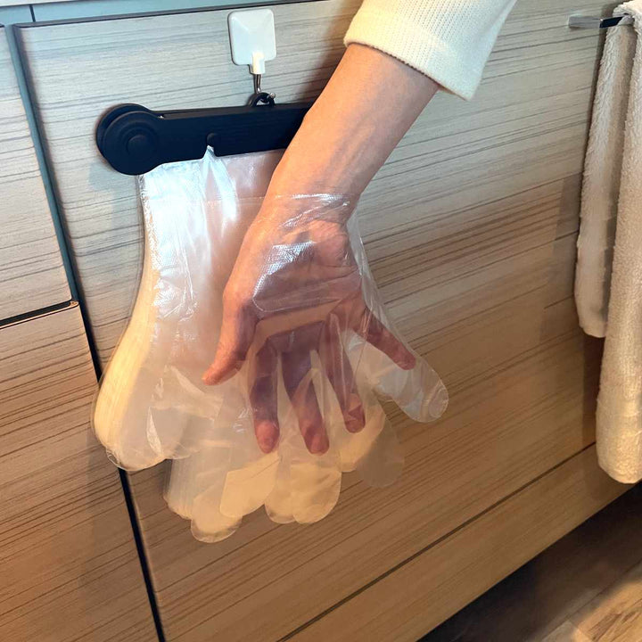 ビニール手袋ワンタッチポリエチ手袋100枚入り