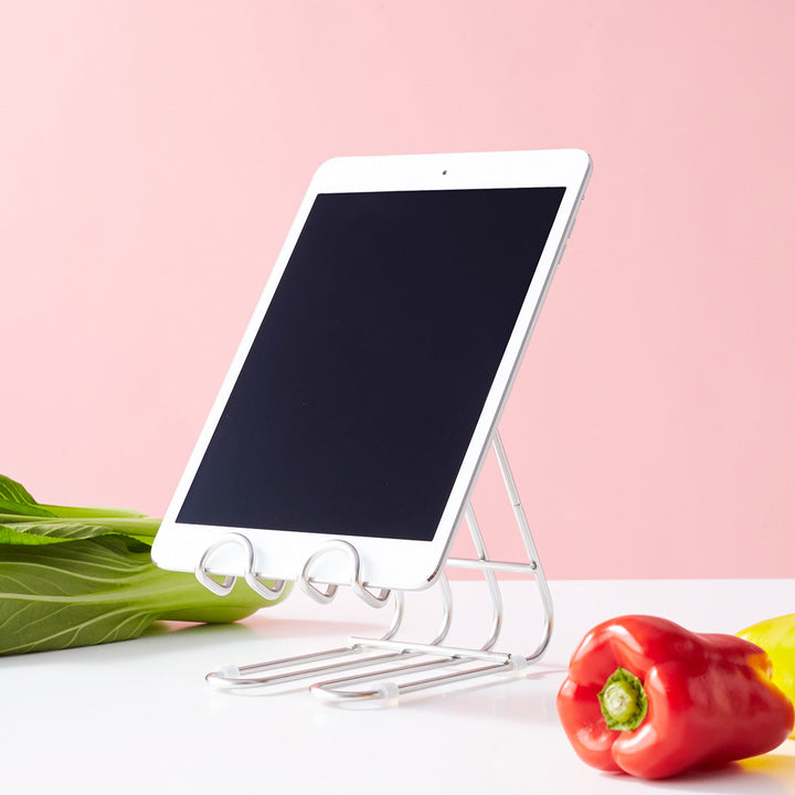 タブレットスタンドキッチンスタンドhanautaハナウタシルバー