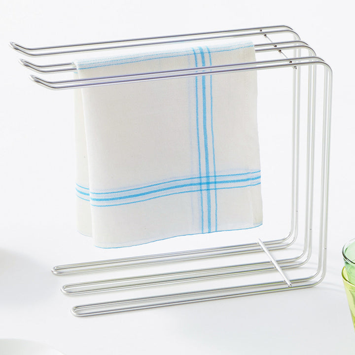 ふきん掛けキッチンハンガーhanautaハナウタシルバー