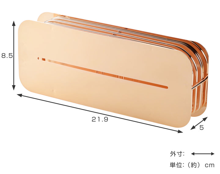 包丁スタンドhanautaハナウタ2本収納ローズゴールド