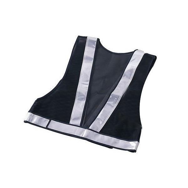 一般型反射ベスト 高反射タイプ フリーサイズ ネイビー/ホワイト
