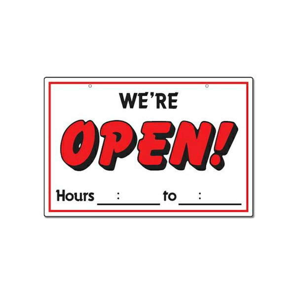 店舗出入り口用看板 「表 OPEN! / 裏 CLOSED」 大 30x45cm 吊り下げチェーン付