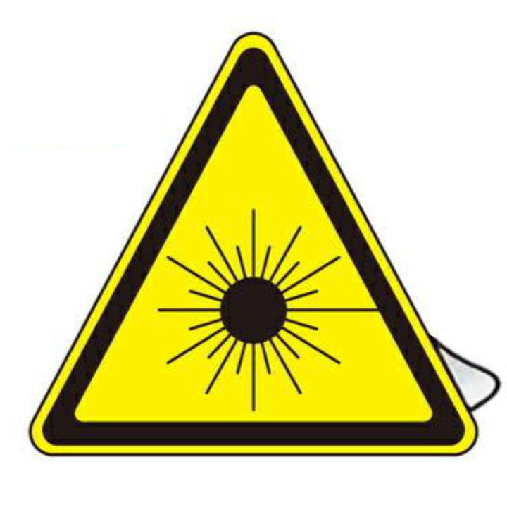 レーザ警告ステッカー 大 5cm辺三角 10枚組