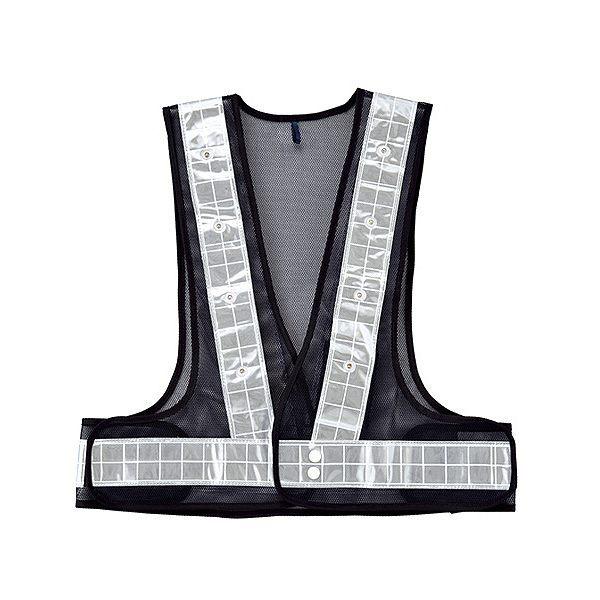 フラッシャーベスト 紺／白 LED発光色／青