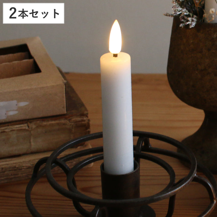 テーパーキャンドル2本組LED