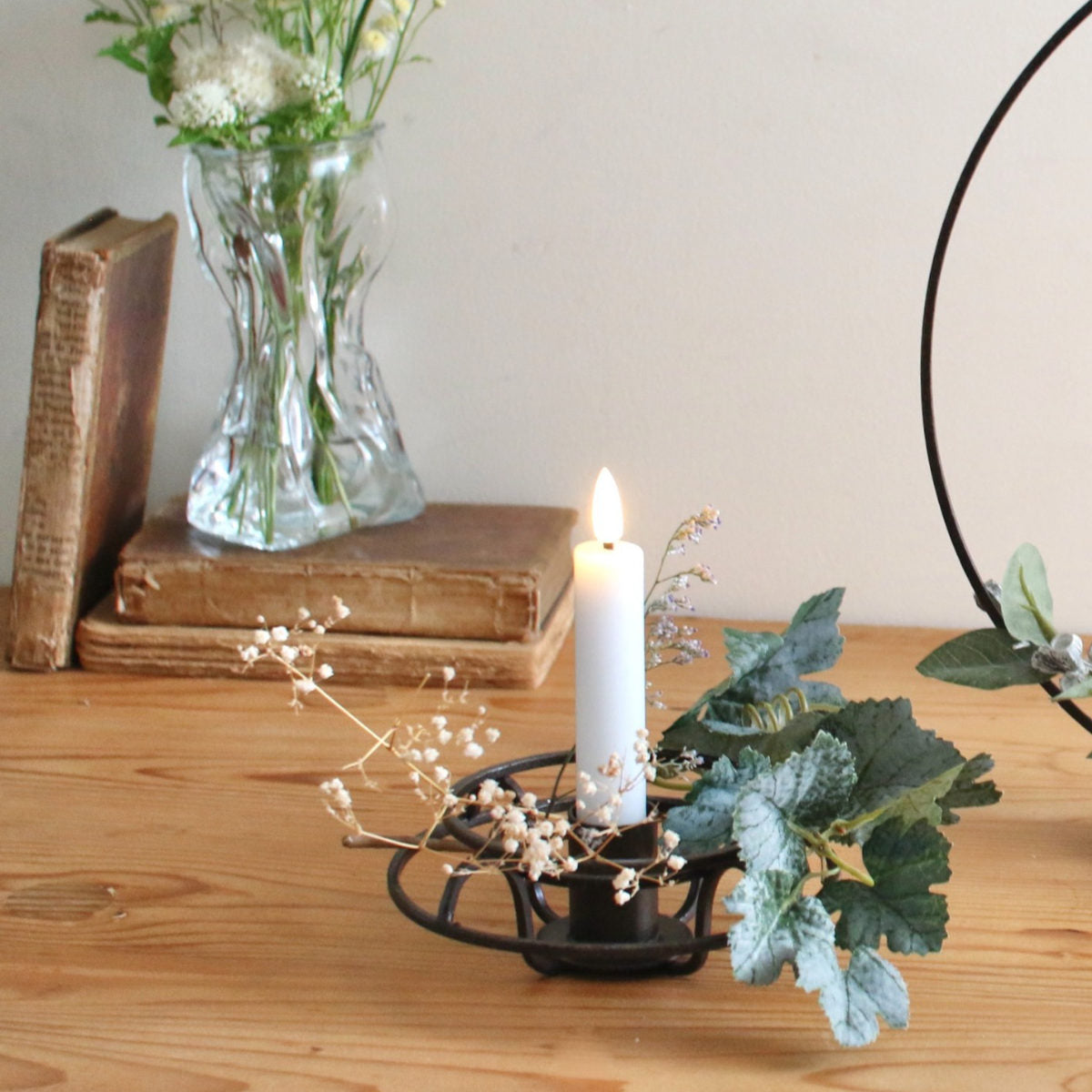 キャンドルホルダー ジョセフアイアン テーパーキャンドルホルダー