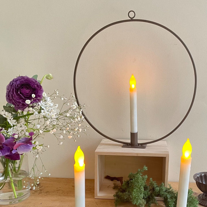 キャンドルホルダーリングジョセフアイアンテーパーキャンドルホルダー