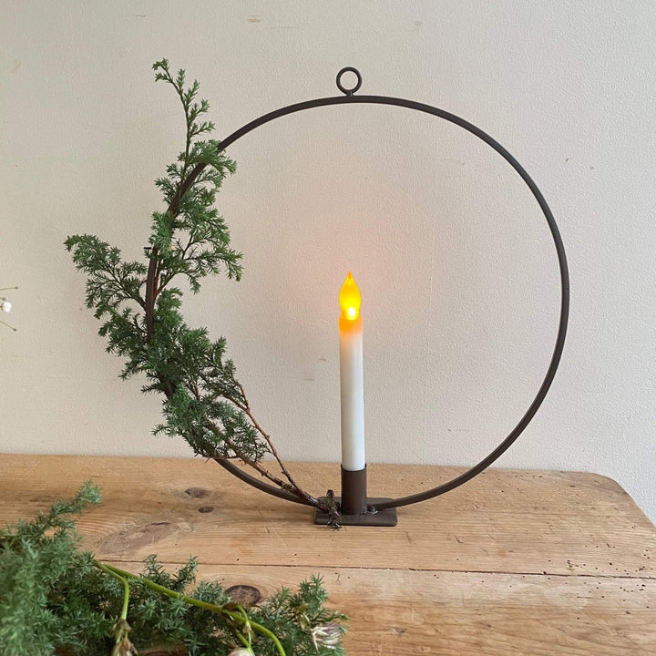 キャンドルホルダーリングジョセフアイアンテーパーキャンドルホルダー