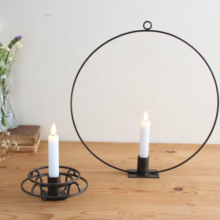 キャンドルホルダーリングジョセフアイアンテーパーキャンドルホルダー