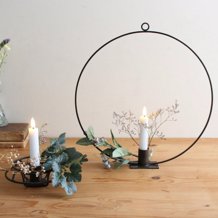 キャンドルホルダーリングジョセフアイアンテーパーキャンドルホルダー