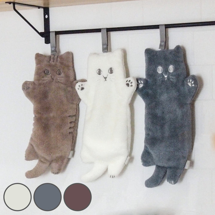 ハンドタオルにゃふにゃふループ付きタオル