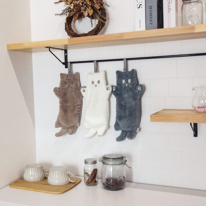 ハンドタオルにゃふにゃふループ付きタオル