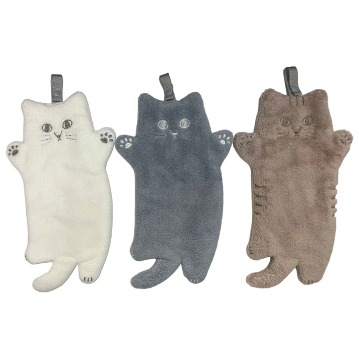 ハンドタオルにゃふにゃふループ付きタオル