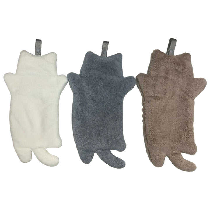 ハンドタオルにゃふにゃふループ付きタオル