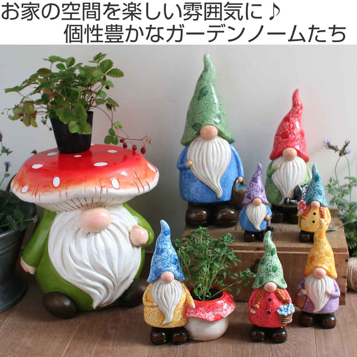 ガーデンノームポット置物