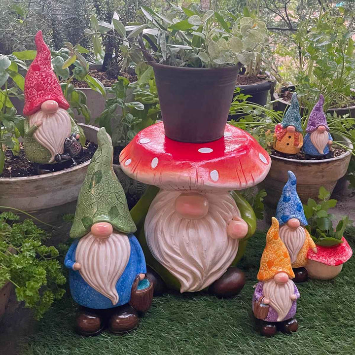 ガーデンノームポット置物