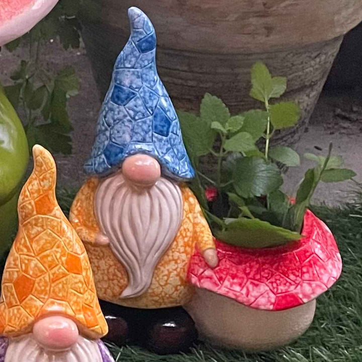 ガーデンノームポット置物