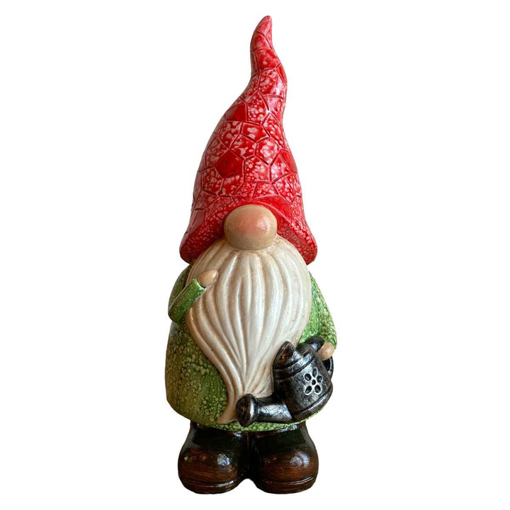 ガーデンノームレッドハット置物