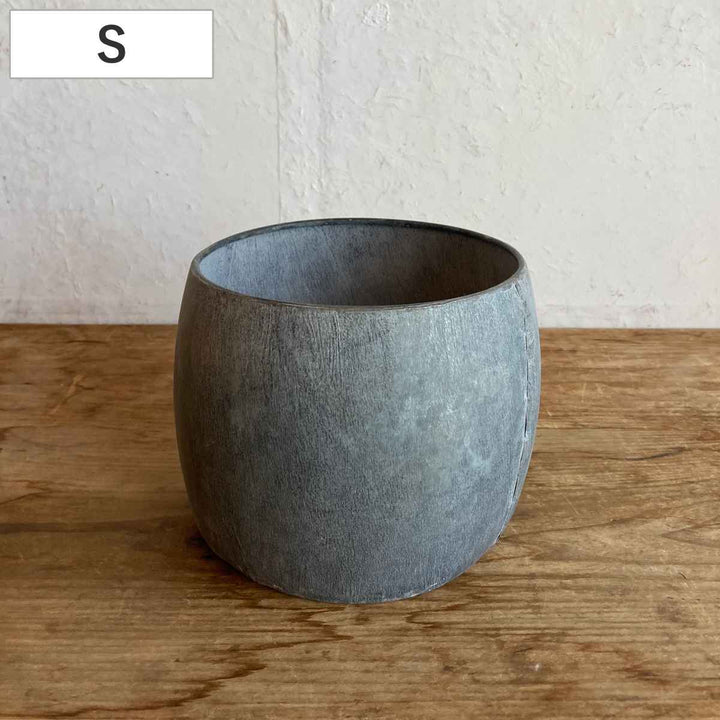 植木鉢ブリキプランターラウンドS