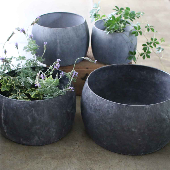 植木鉢ブリキプランターラウンドL