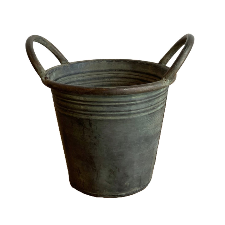 植木鉢ブリキハンドルポットS
