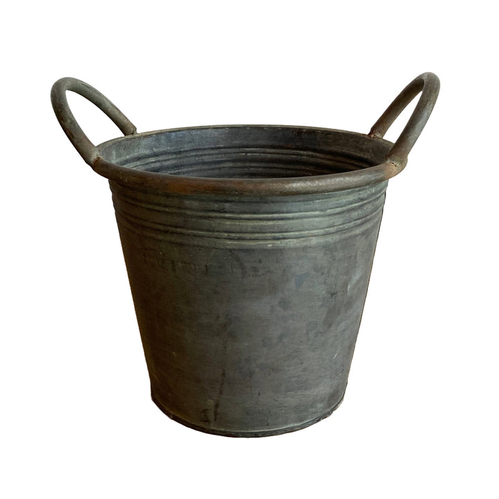植木鉢ブリキハンドルポットL