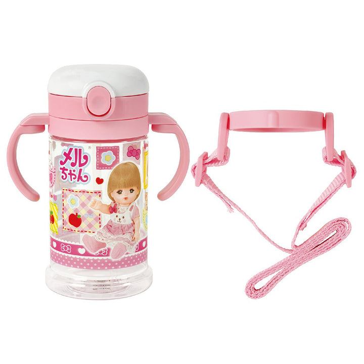 ストローマグ折りたたみ370mlメルちゃん目盛り付き