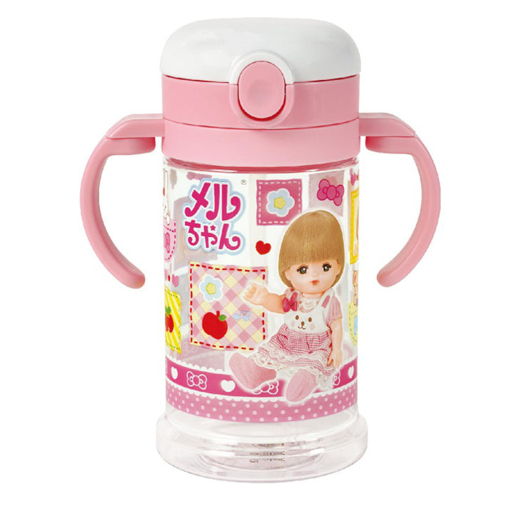 ストローマグ折りたたみ370mlメルちゃん目盛り付き